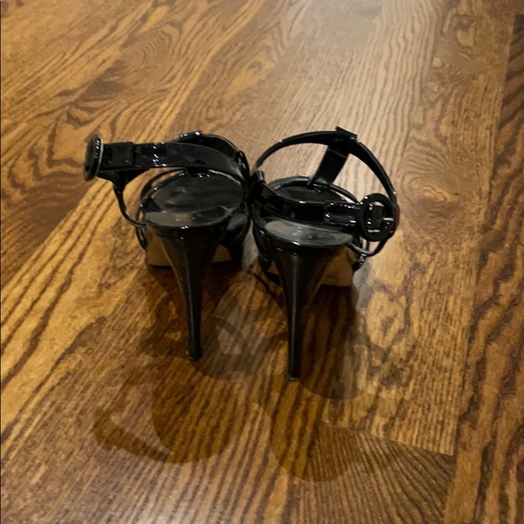 DAVIDS patent leather black heeled sandals size 37 - Picture 4 of 6